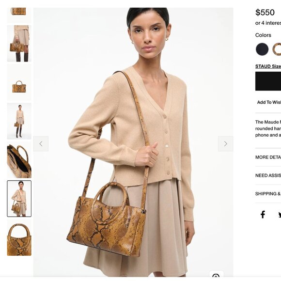 NWT - Maude Mini Satchel Snake - Picture 2 of 5